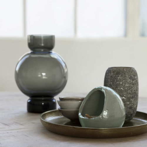 House Doctor Salt skål/ljuslykta - Grå/Grön