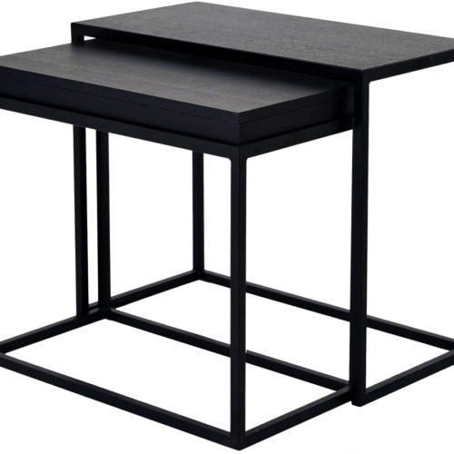 NFG DUETT Sidobord 2-set, rektangel, svart