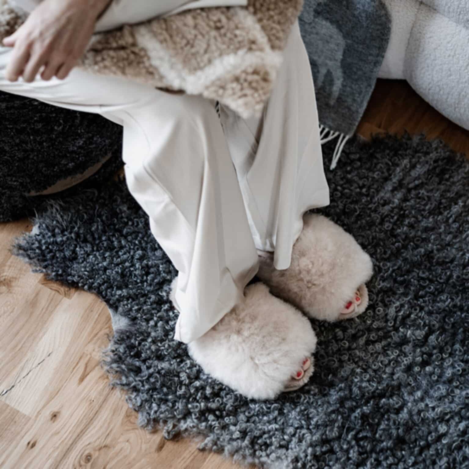 Shepherd Fårskinnstoffel Tessan Honey