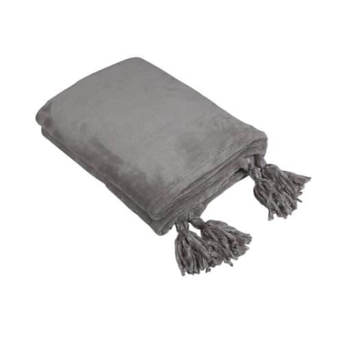 Noah pläd ljusgrå 130x150