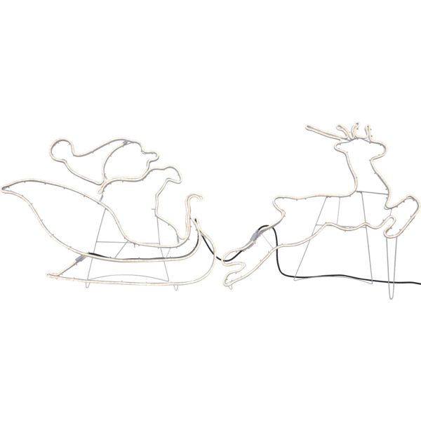 Siluett Neoled – Tomte med Ren och Släde - Bild 4