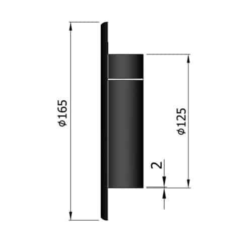 Avtäckning Ø120 till murstos