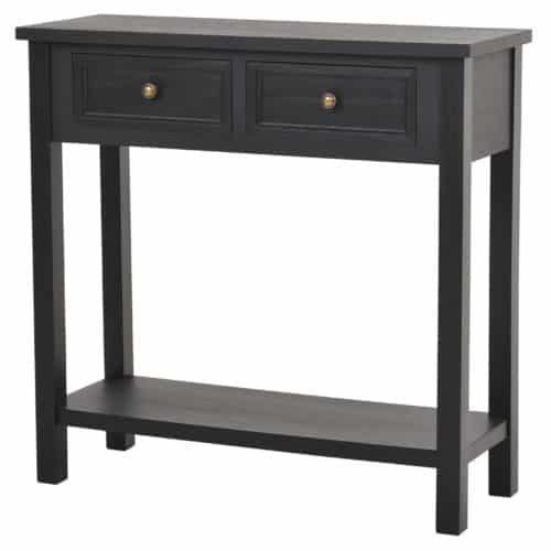 NFG Bristol Konsollbord 2 lådor antiksvart