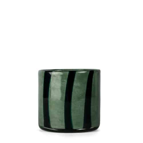 ByOn Ljuslykta Calore Curve M, grön/mörkgrön