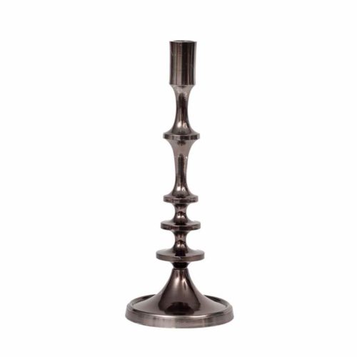 Tindra ljusstake i metall svart 30cm