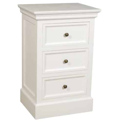 NFG Sängbord 3-lådor - Antikvit