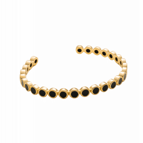 Hilke Armband Bangle, La Moda Nero, Guld