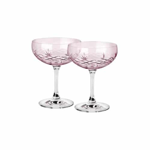 Frederik Bagger Kristallglas Crispy Gatsby Topaz/rosa 2-pack