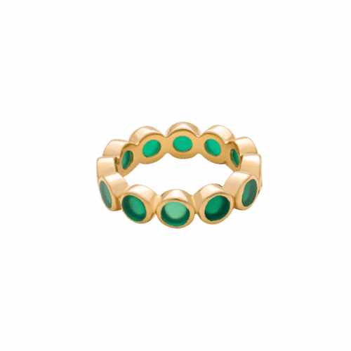 Hilke Ring la moda verde 1, guld storlek 6