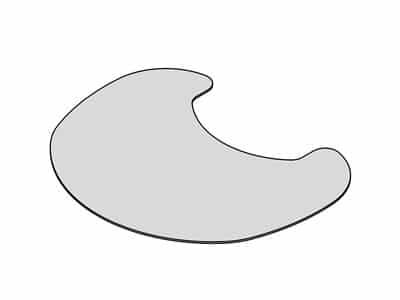 Formskuren golvglas till TT10+TT20+TT21+TT23 936x758mm