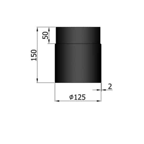 Rökrör L:150mm