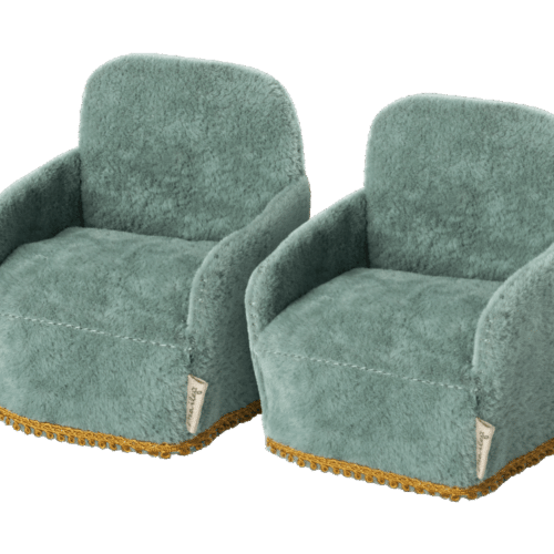Maileg Turkos fåtölj, Mus, 2-pack