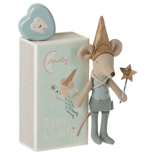 Maileg Tandfesmus i tändsticksask - Blå