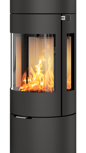 Rais Viva 140 L Stållucka med sidoglas svart