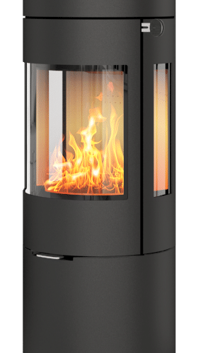 Rais Viva 120 L stållucka med sidoglas svart