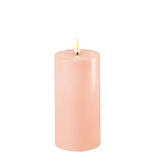 Blockljus LED Rosa Ø 7,5 x 15 cm