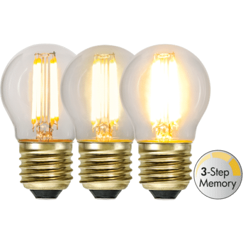 LED-LAMPA E27 G45 SOFT GLOW 3-STEP MEMORY
