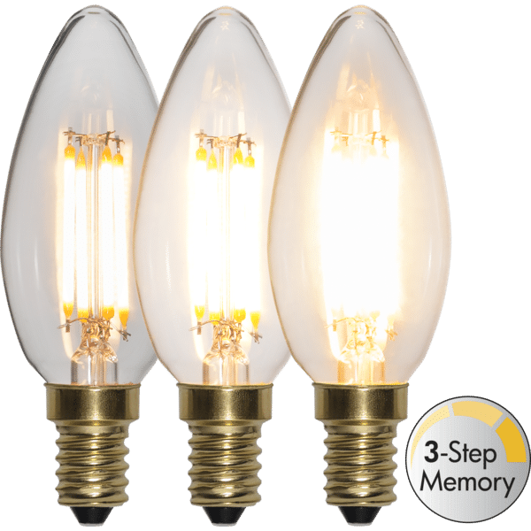 LED-LAMPA E14 C35 SOFT GLOW 3-STEP MEMORY