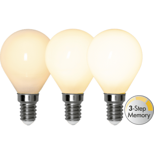 LED-LAMPA E14 P45 OPAQUE FILAMENT RA90 3-STEP MEMORY