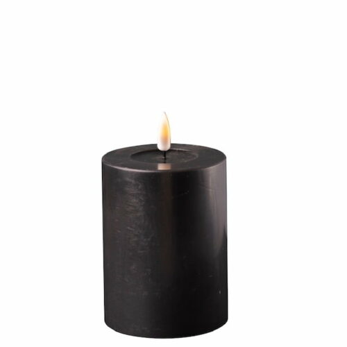 Blockljus LED Svart Ø 7,5 x 10 cm