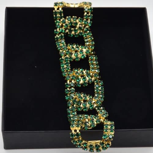 Glam Chain Armband Guld Grön