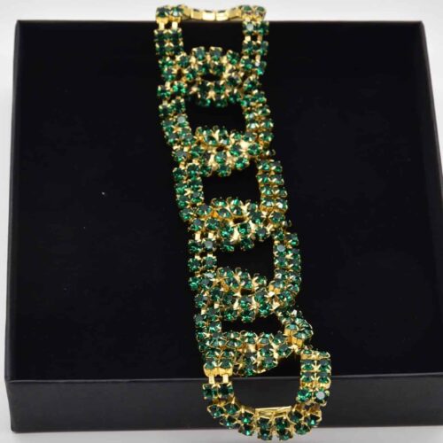 Glam Chain Armband Guld Grön