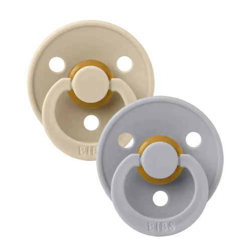 BIBS - Latexnapp 2-Pack Rund Vanilla/Cloud