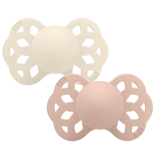 Bibs - Silikonnapp Infinity 2-Pack Ivory/Blush