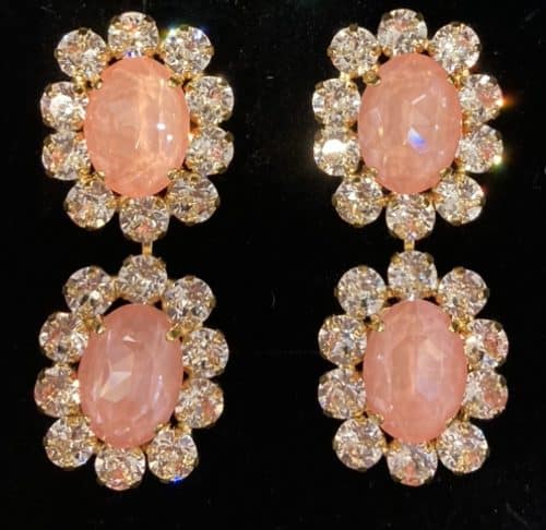 Caprice Kelly duo örhänge guld rosa