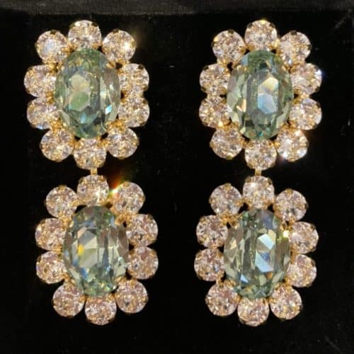 Caprice Kelly Duo örhänge guld grön