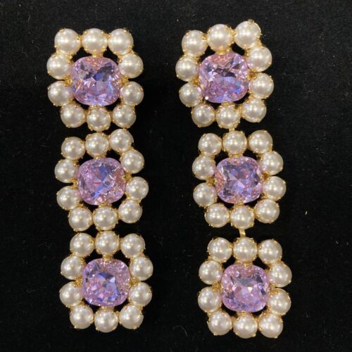 Caprice Loco Margarita trio örhänge pärlor lila