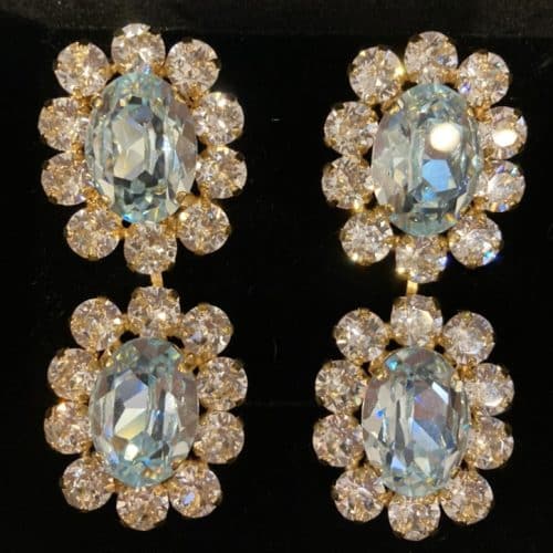 Caprice Kelly duo örhänge guld blå