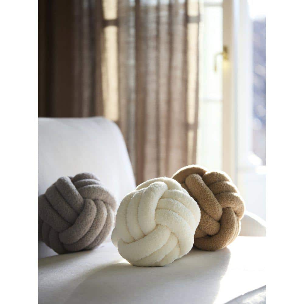 Prydnadskudde Ball Grå D22cm - Bild 2