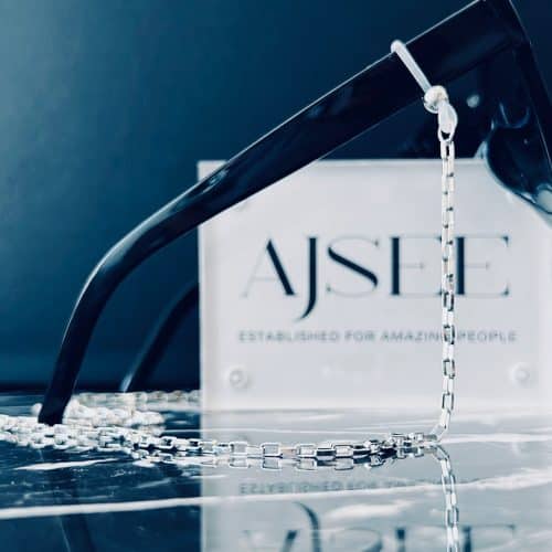 Ajsee glasögonkedja silver