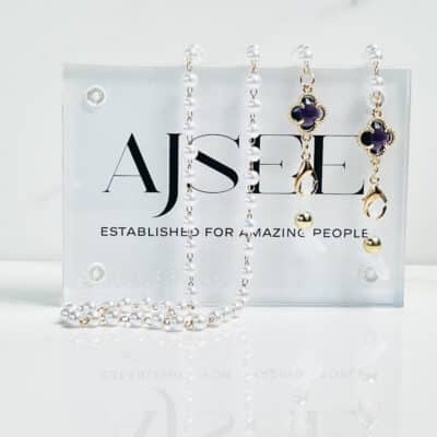 Ajsee Kedja Pearls brun