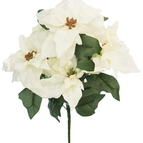 Julstjärna bukett 35 cm vit