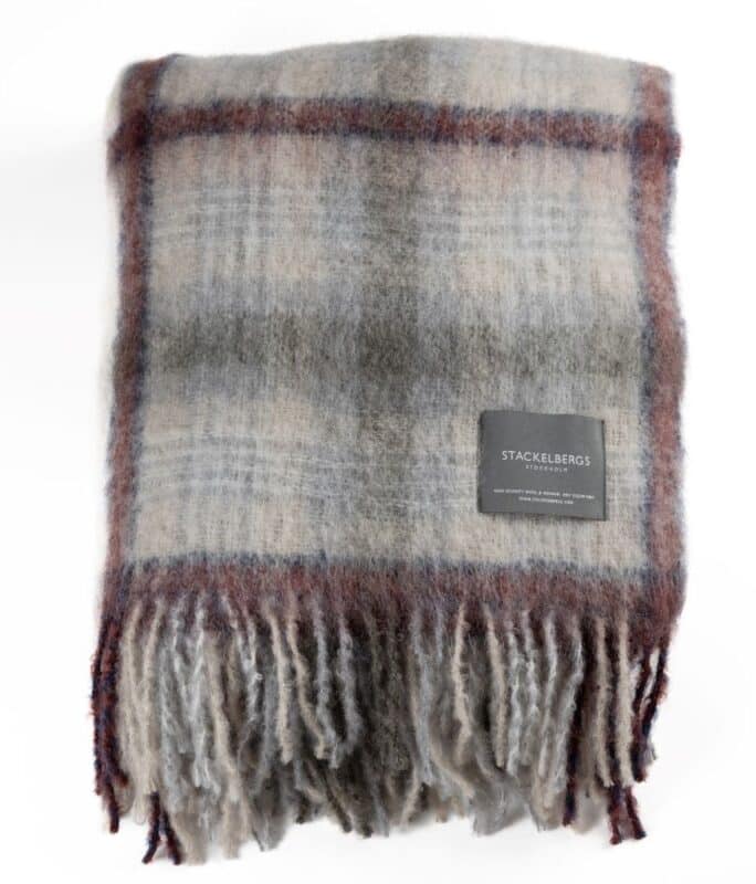 Stackelbergs Pläd Mohair Camel & Fired Earth