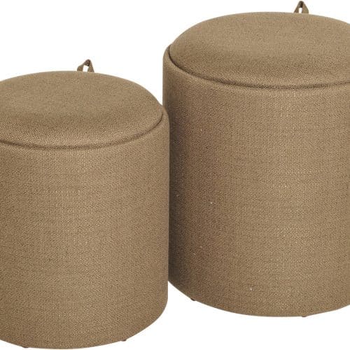 NFG Sittpuff/Sidobord Brun Set