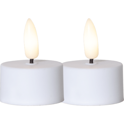 Vita Värmeljus LED 2-Pack Flamme