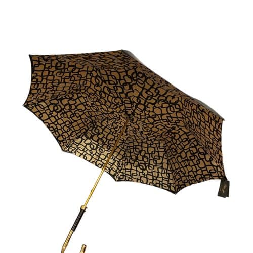 Pasotti 1956 Paraply Svart - Mässing Handtag