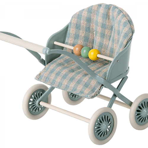 Maileg barnvagn mint grön till mini mus