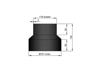 Termatech Övergångsstos 150/120 utv. Ø119/155mm