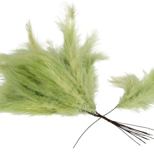 Fjäder Trådad Vippa Lime 12st