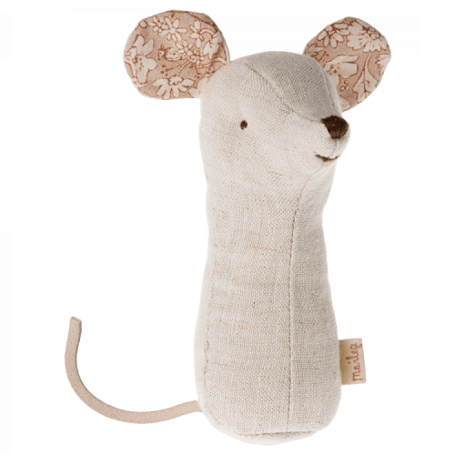 Maileg Vaggvisevänner Mus Skallra Vit