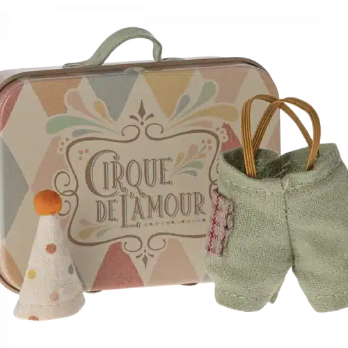 Maileg Clownkläder i Resväska Lillebror Mus