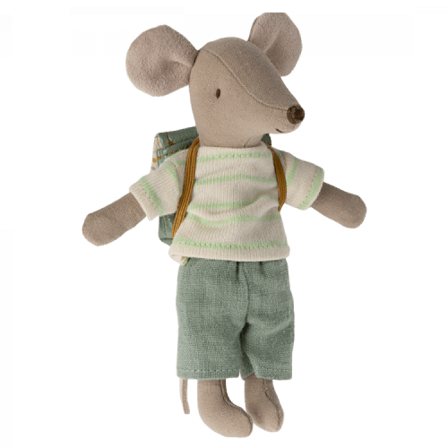 Maileg Trehjuling Mus Storebror Grön