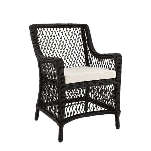 Artwood - Marbella Matstol Utomhus Svart Black Twist inkl dyna off-white