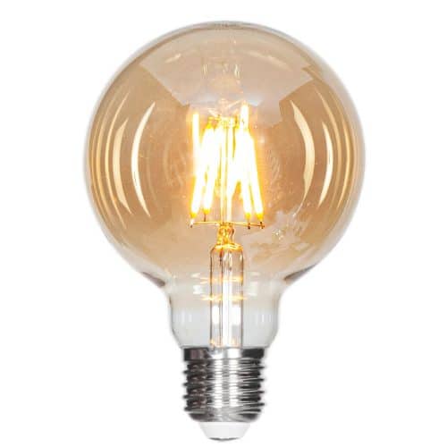By Rydéns Filament dekorationslampa LED dimbar glob E27 4W Ø95mm Amber