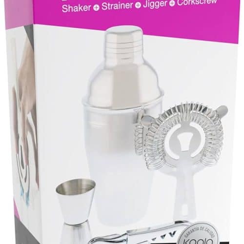 Cocktailshaker, strainer & jigger