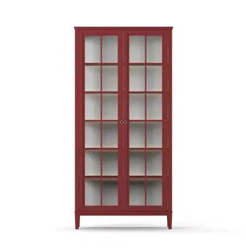 Englesson Vitrinskåp med belysning Stockholm 2.0 Röd